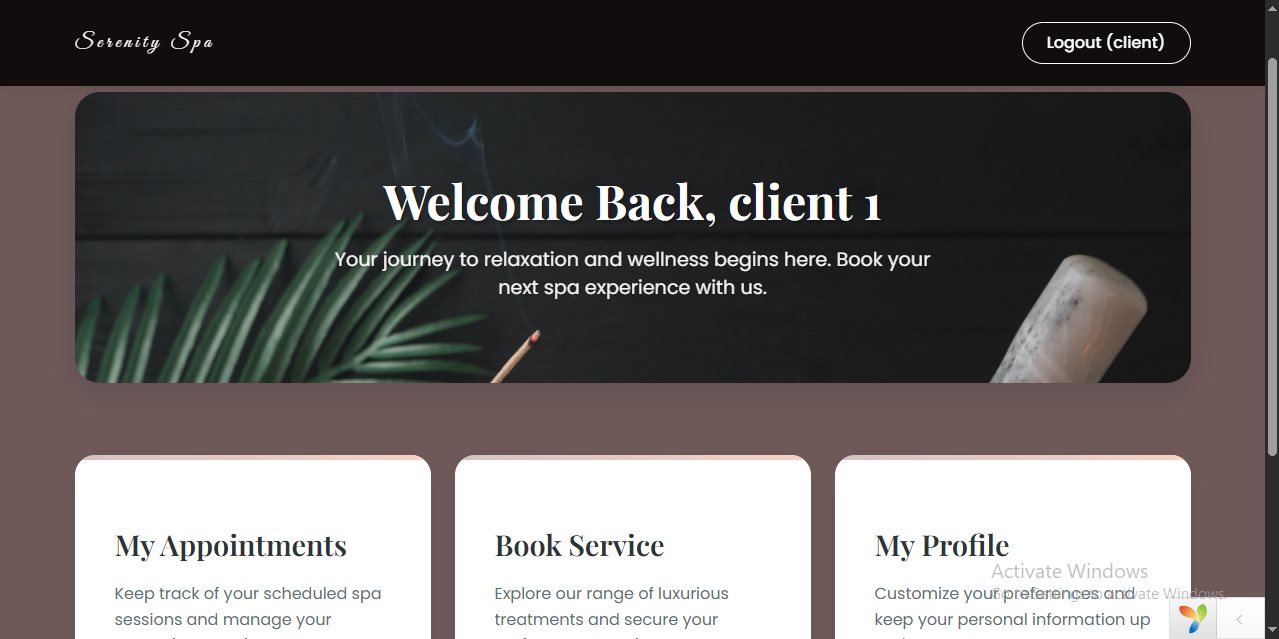 Client dashboard for managing appointments, booking services, and editing a profile
